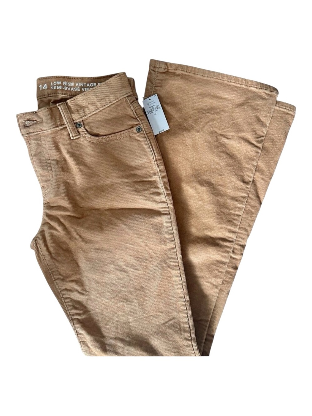 Gap Girls Sz 14, Low rise Vintage Boot Cut stretch fine wale cords. NWTS